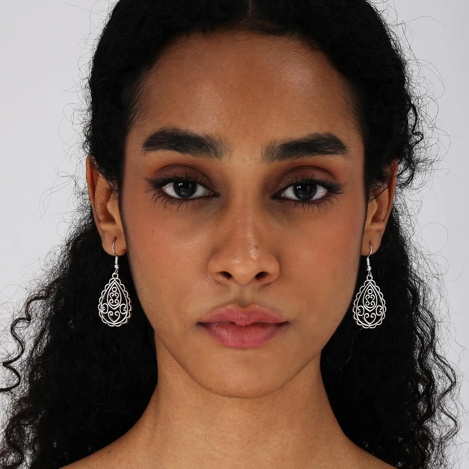 Ritach Silver Dangle Drop Earrings Trendy Vintage Statement Bohemia Boho Earrings Set for Women