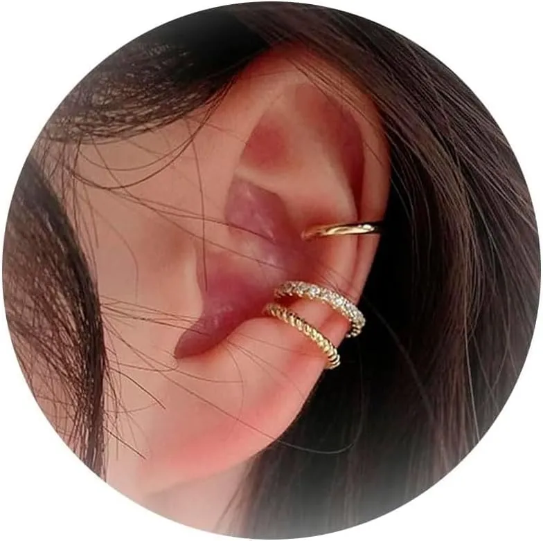 Round Huggie Ear Cuff Earrings for Women