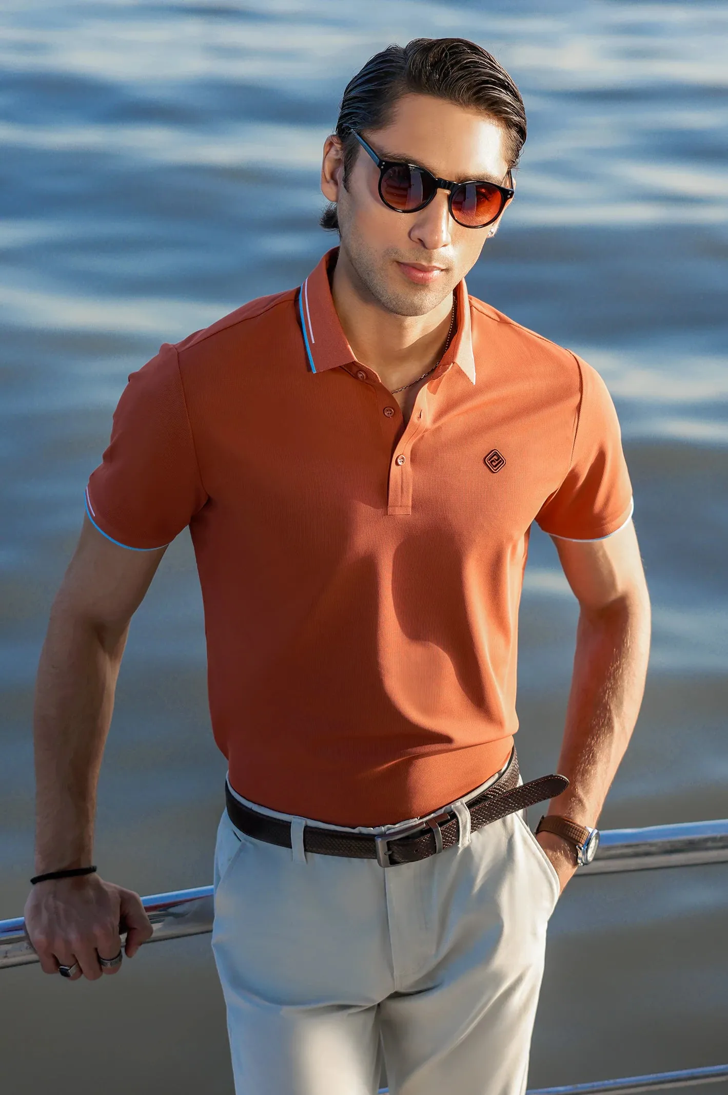 Rust Dry Fit Polo
