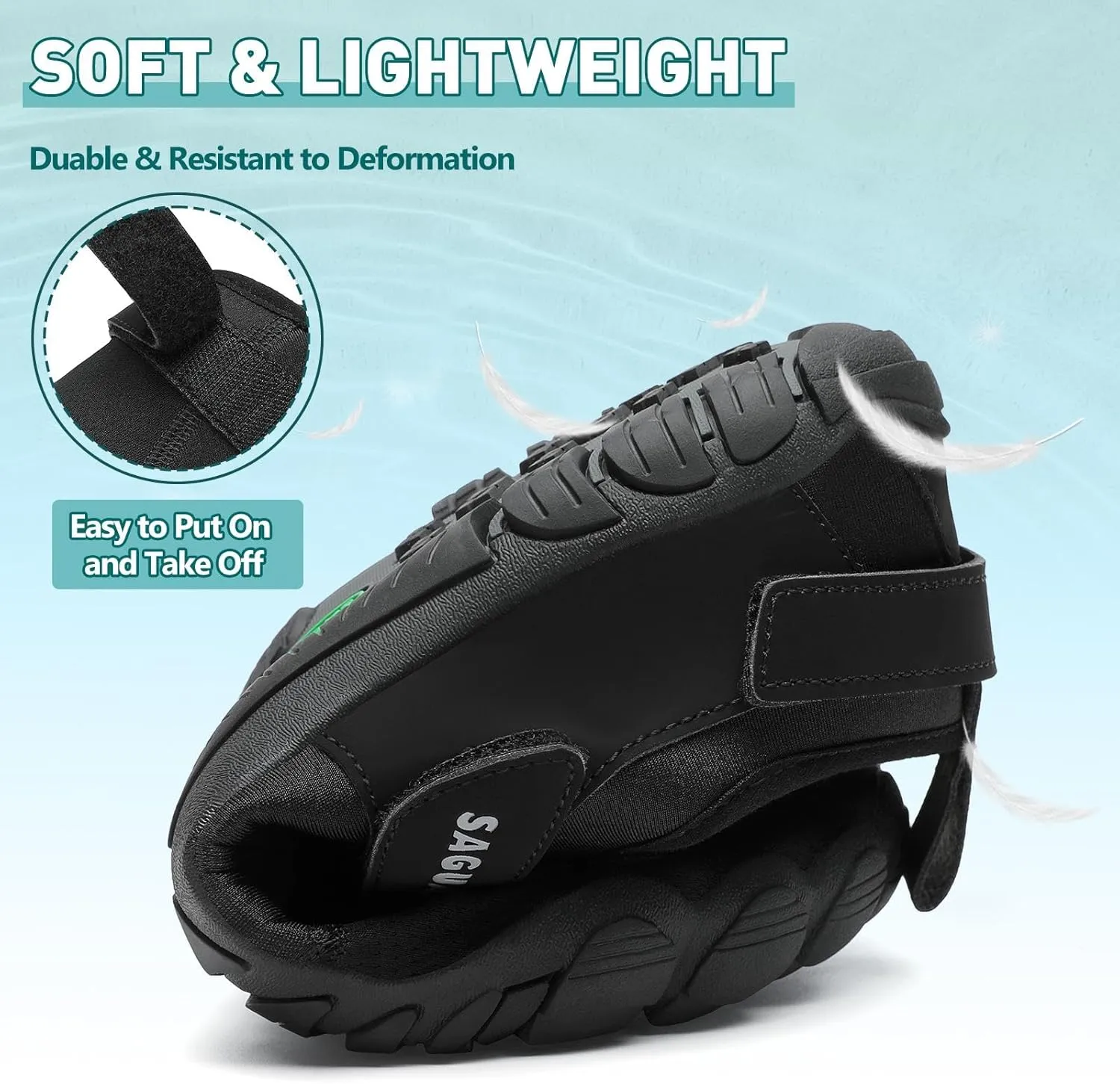 SAGUARO Women's Men's Water Shoes Quick-Dry Swiming Aqua Surf Beach Kayak Barefoot Shoes Wide Toe Box