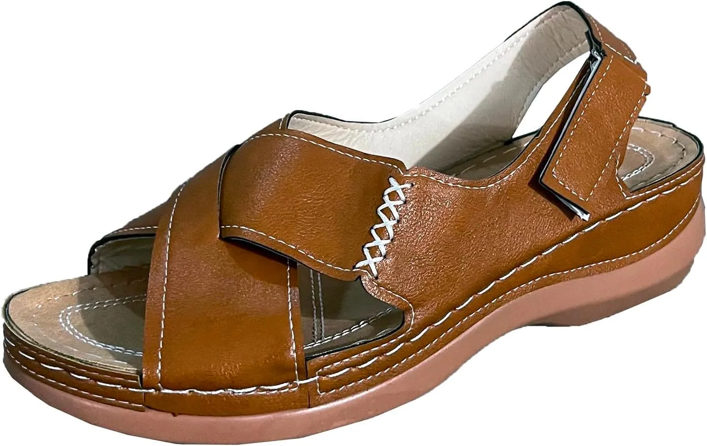 Sandals for Women Comfortable Walking Shoes Lightweight Flat Women's Slip on Beach Shoes
