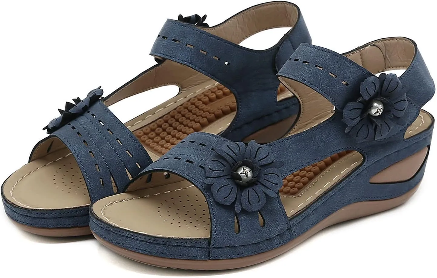 Sandals Womens Platform Sandals Women Comfort Lightweight Heel Width Low Wedges Orthopedic Arch Support