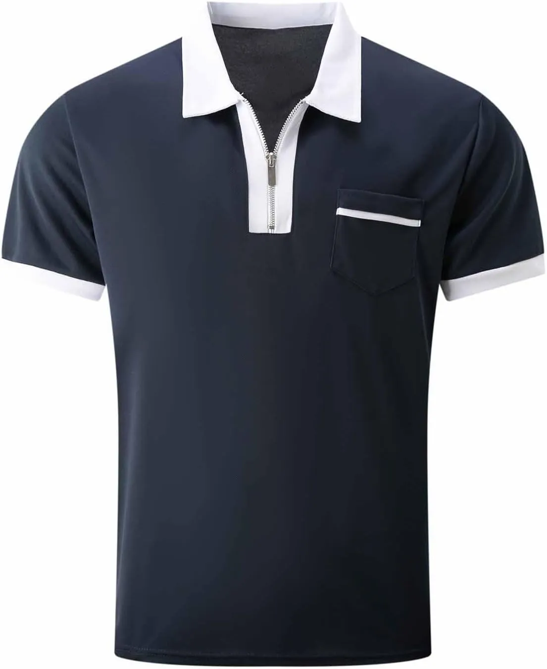 Shirts for Men 2024 Summer Color Block Print Golf T-Shirt Dressy Casual Short Sleeve Sports Shirts Quick-Dry Tees