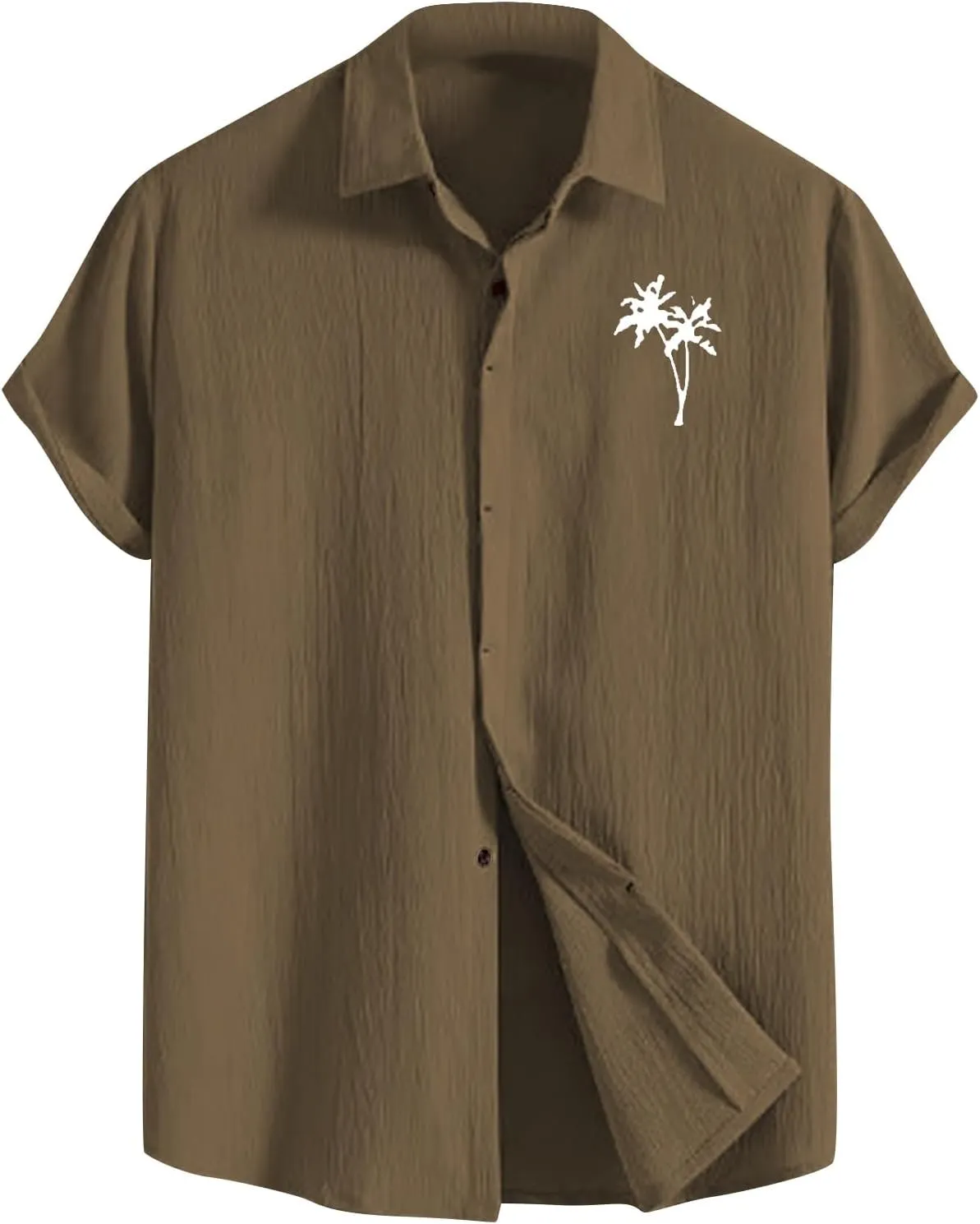 Short Sleeve Shirts for Men Cotton Linen Casual Summer Loose Fit Shirt Big and Tall Fashion Oversized Stylish Holiday Tshirts