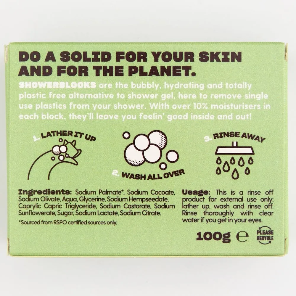 Shower Blocks Unscented Naked Solid Shower Gel