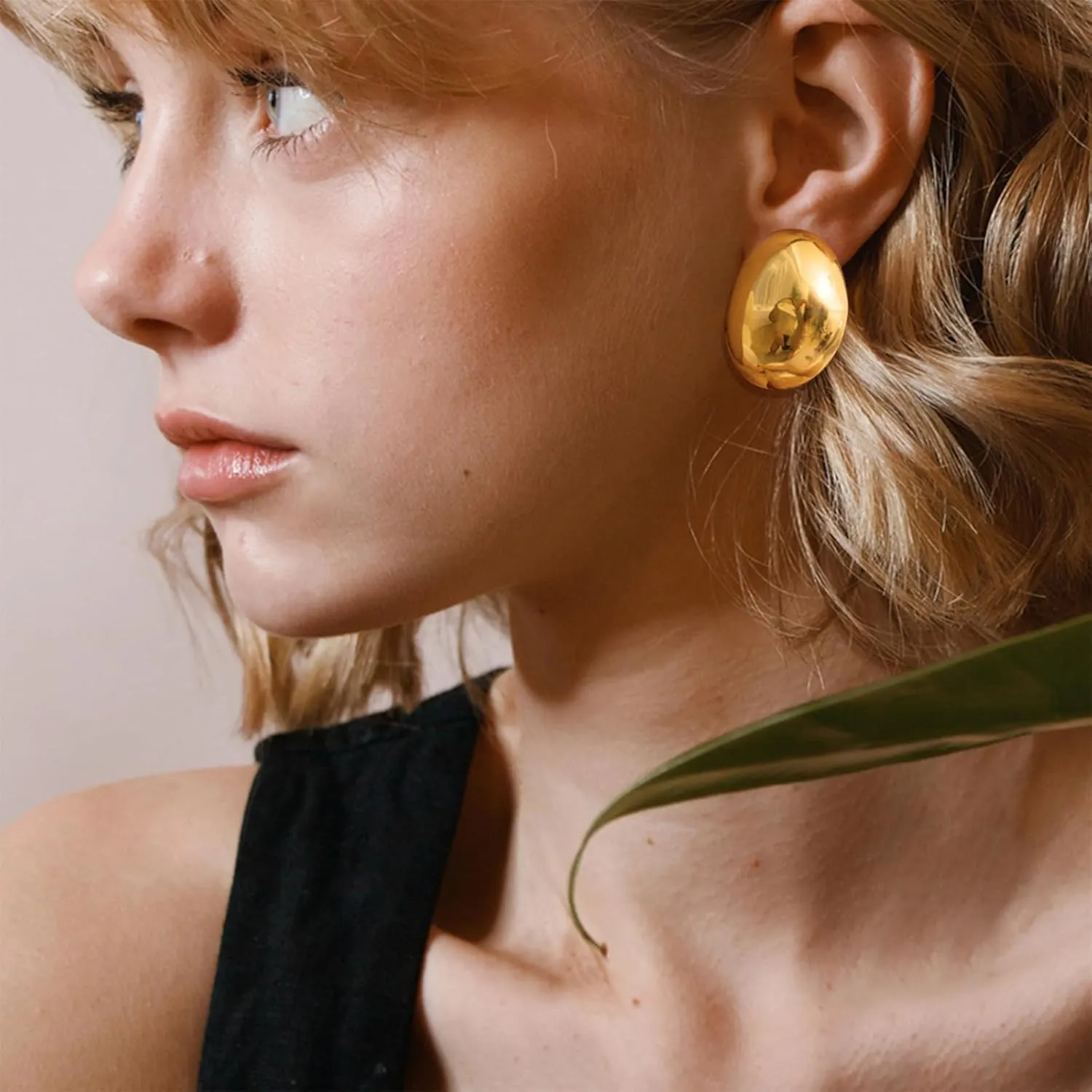 Silver and Gold Chunky Hoop Earrings for Women - Large, Thick, Big Bold Statement Fashion Earrings