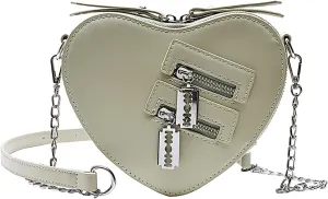 Sister Amy Women Red Heart Purse Cute Love Heart Shape Shoulder Handbag Girls Evening Clutch Bag Chain Purse