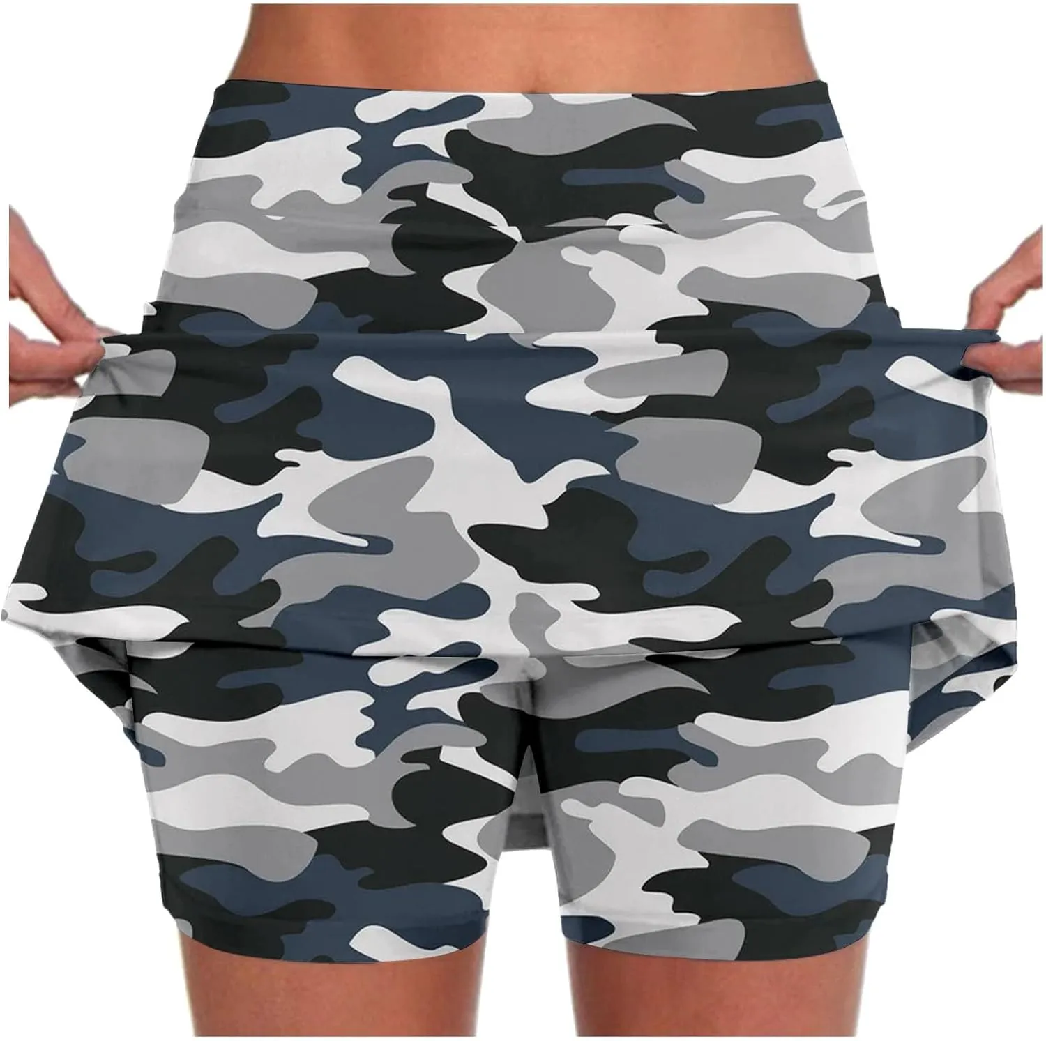 Skorts for Women Dressy Casual Summer High Waist Plus Size Skirts with Shorts Athletic Tummy Control Tennis Skirt Yoga Skort