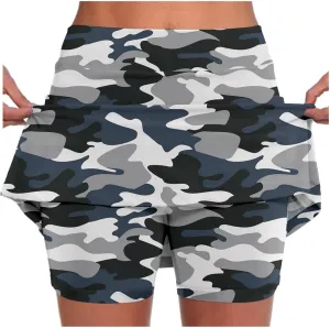 Skorts for Women Dressy Casual Summer High Waist Plus Size Skirts with Shorts Athletic Tummy Control Tennis Skirt Yoga Skort
