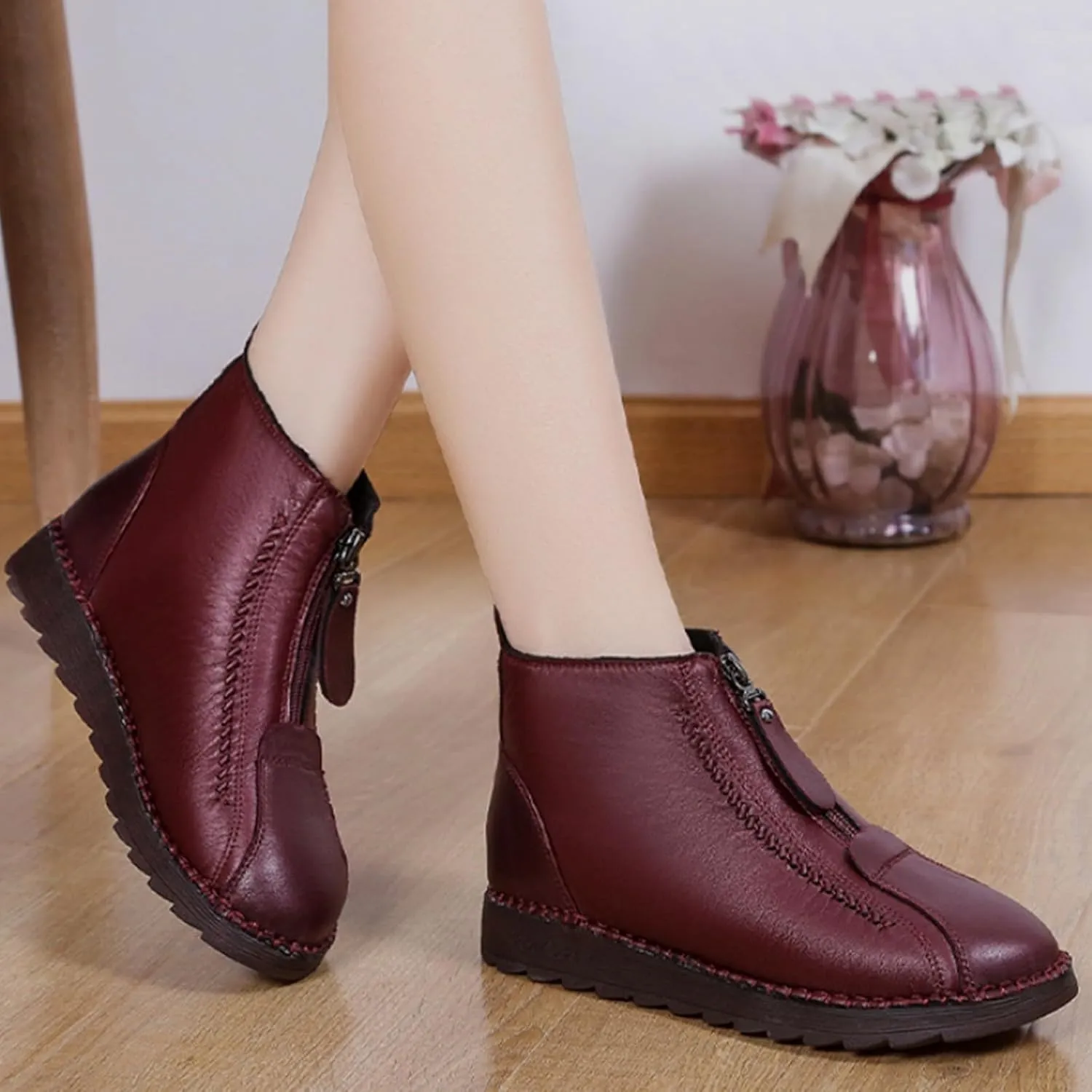 Snow Boots for Women aterproof Wide Width Mens Hiking Shoes Womens Warm Boots Men's Winter Shoes