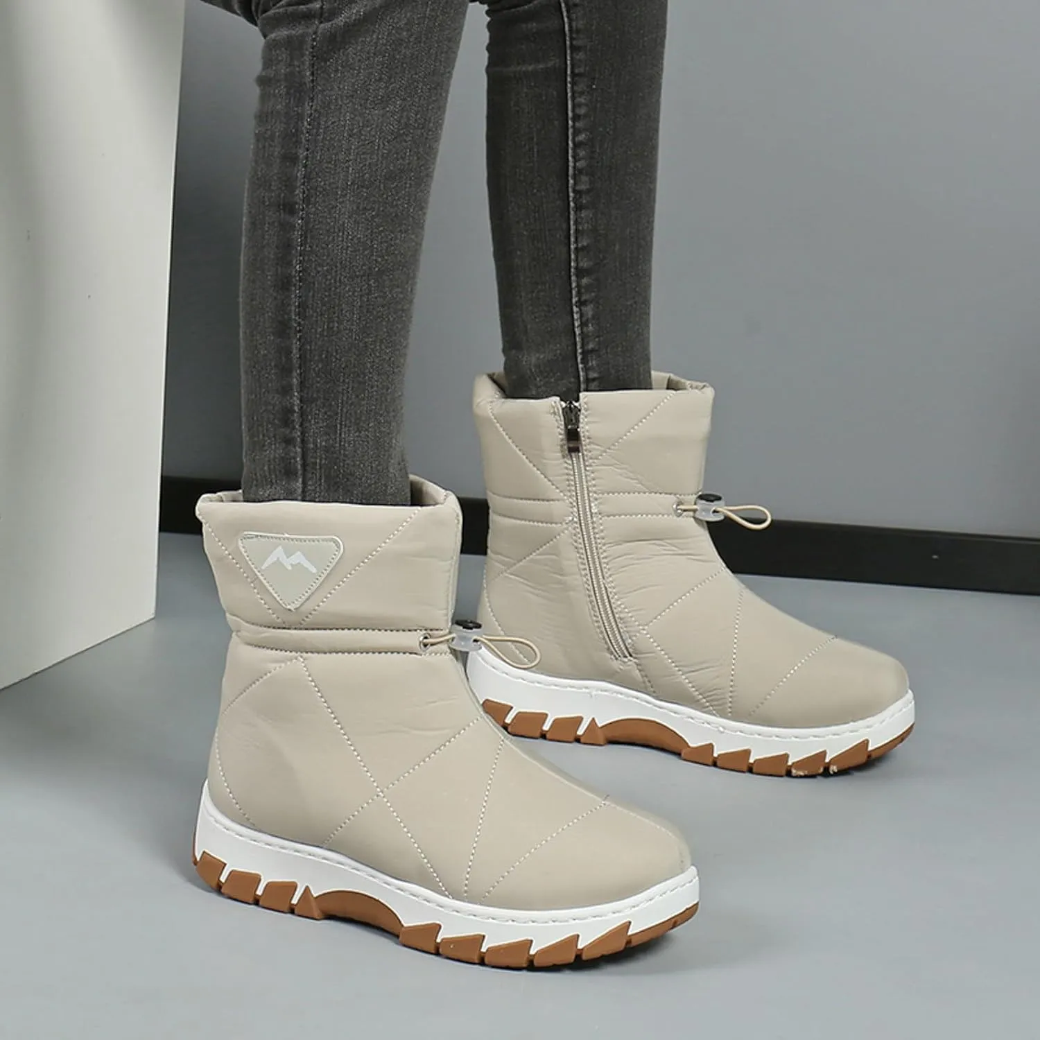 Snow Boots for Women Waterproof Winter Boots Non Slip Fur Lined Booties Cold Weather Lace Up Ankle Boots Outdoor Sneakers Winter Shoes