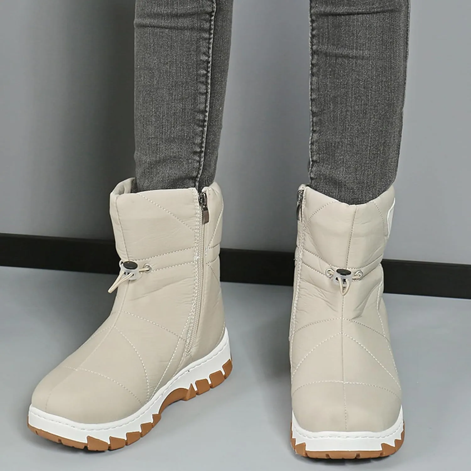 Snow Boots for Women Waterproof Winter Boots Non Slip Fur Lined Booties Cold Weather Lace Up Ankle Boots Outdoor Sneakers Winter Shoes