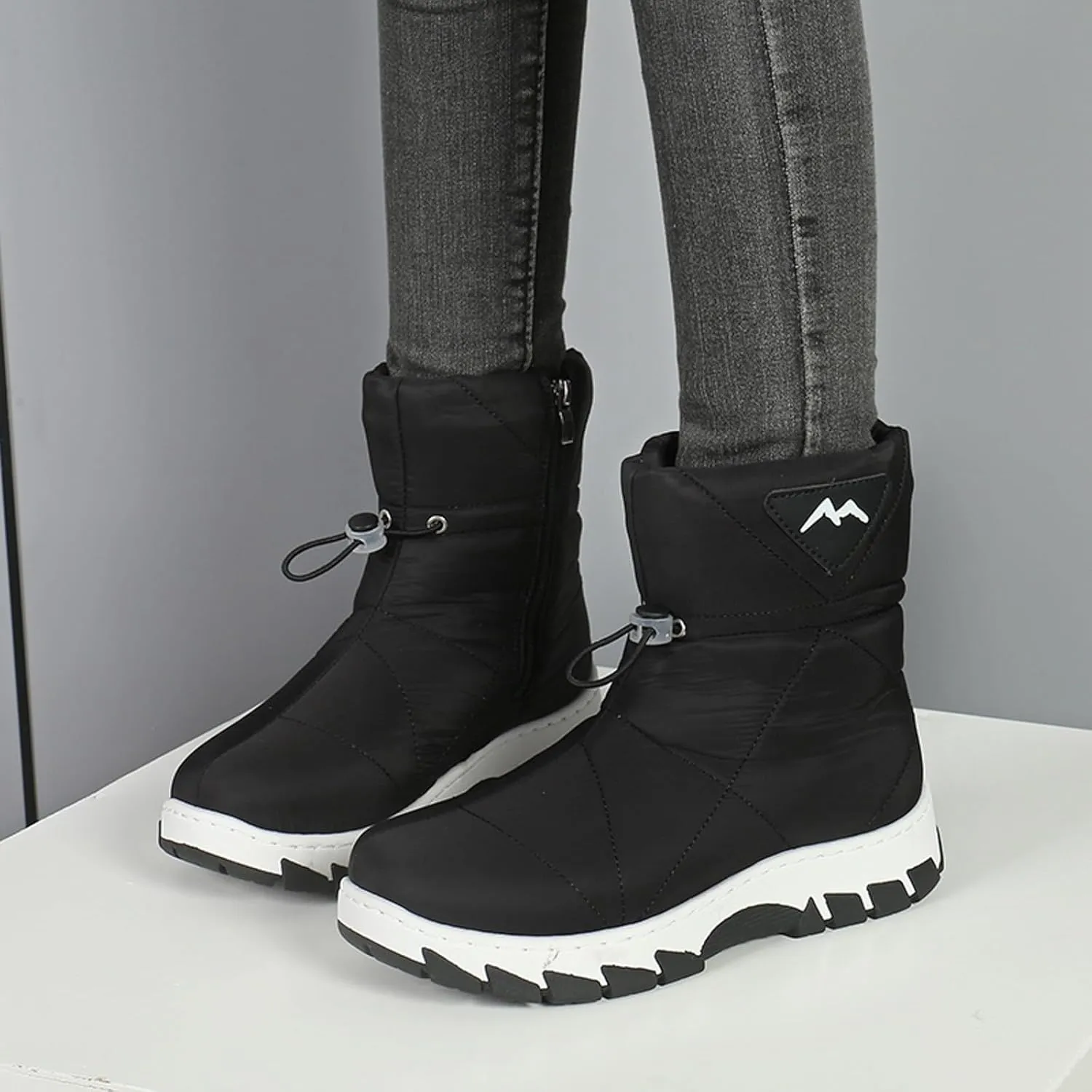 Snow Boots for Women Waterproof Winter Boots Non Slip Fur Lined Booties Cold Weather Lace Up Ankle Boots Outdoor Sneakers Winter Shoes