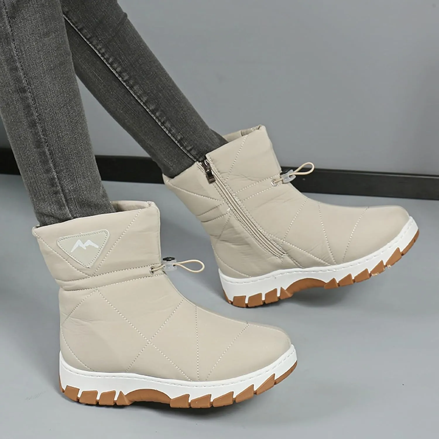 Snow Boots for Women Waterproof Winter Boots Non Slip Fur Lined Booties Cold Weather Lace Up Ankle Boots Outdoor Sneakers Winter Shoes