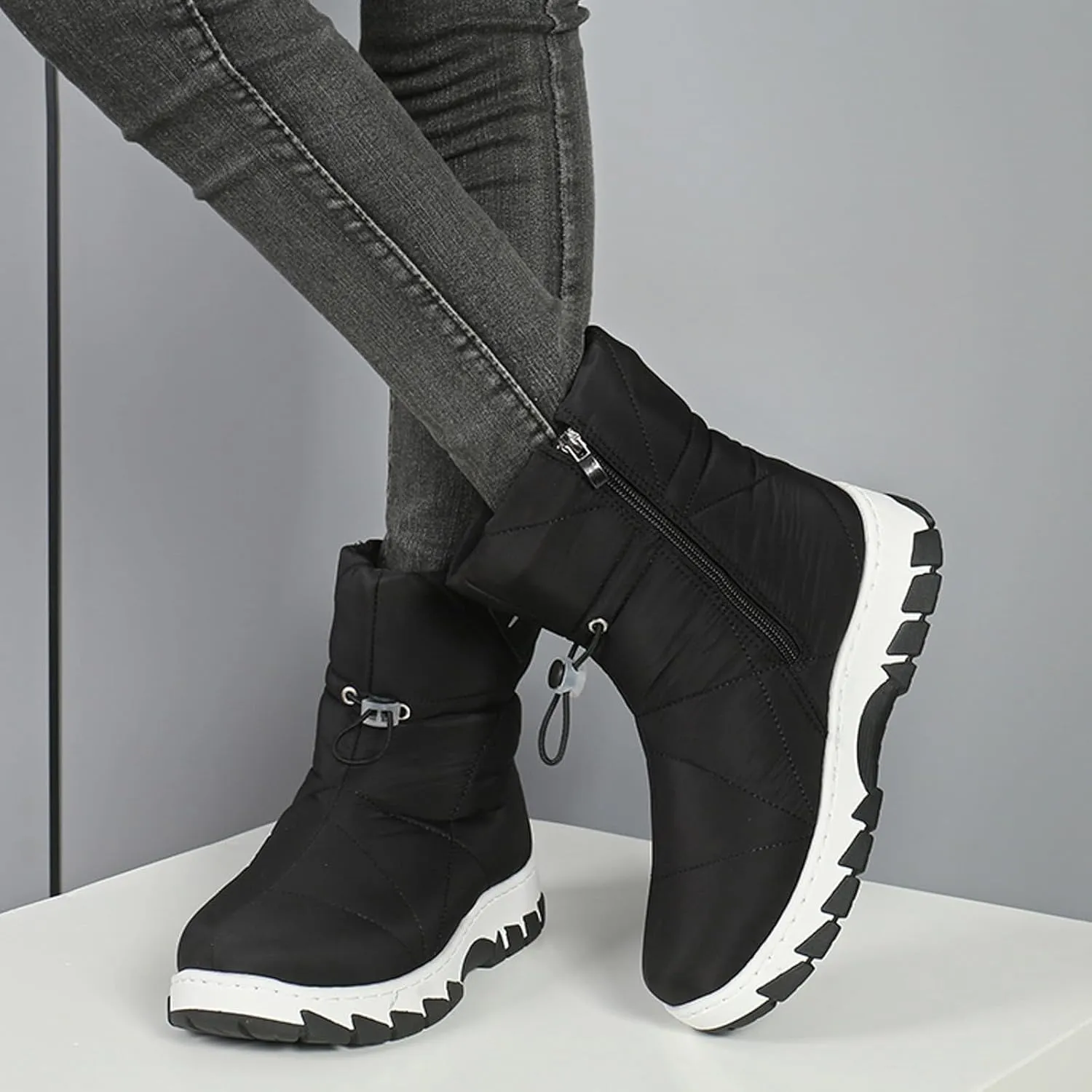Snow Boots for Women Waterproof Winter Boots Non Slip Fur Lined Booties Cold Weather Lace Up Ankle Boots Outdoor Sneakers Winter Shoes