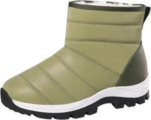 Snow Boots for Women Waterproof Winter Boots Non Slip Fuzzy Fur Booties Casual Slip on Ankle Boots Outdoor Sneakers Winter Shoes