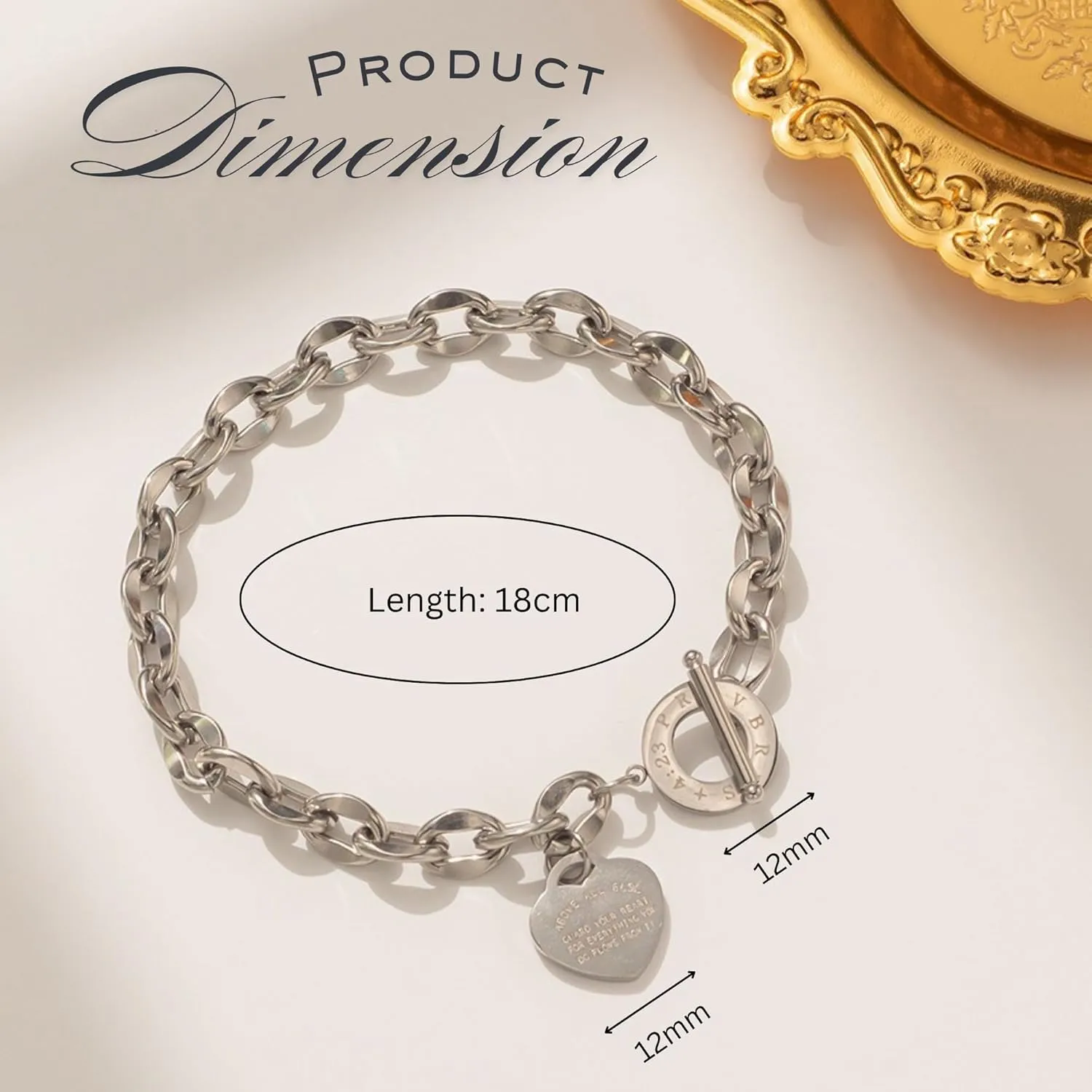 Stainless bible verse bracelet