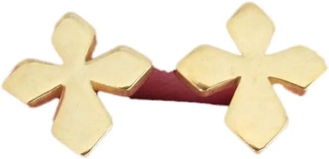 Stainless steel 12mm gold plated Cross stud earrings. Jewelry Earrings for Women #3298FE512