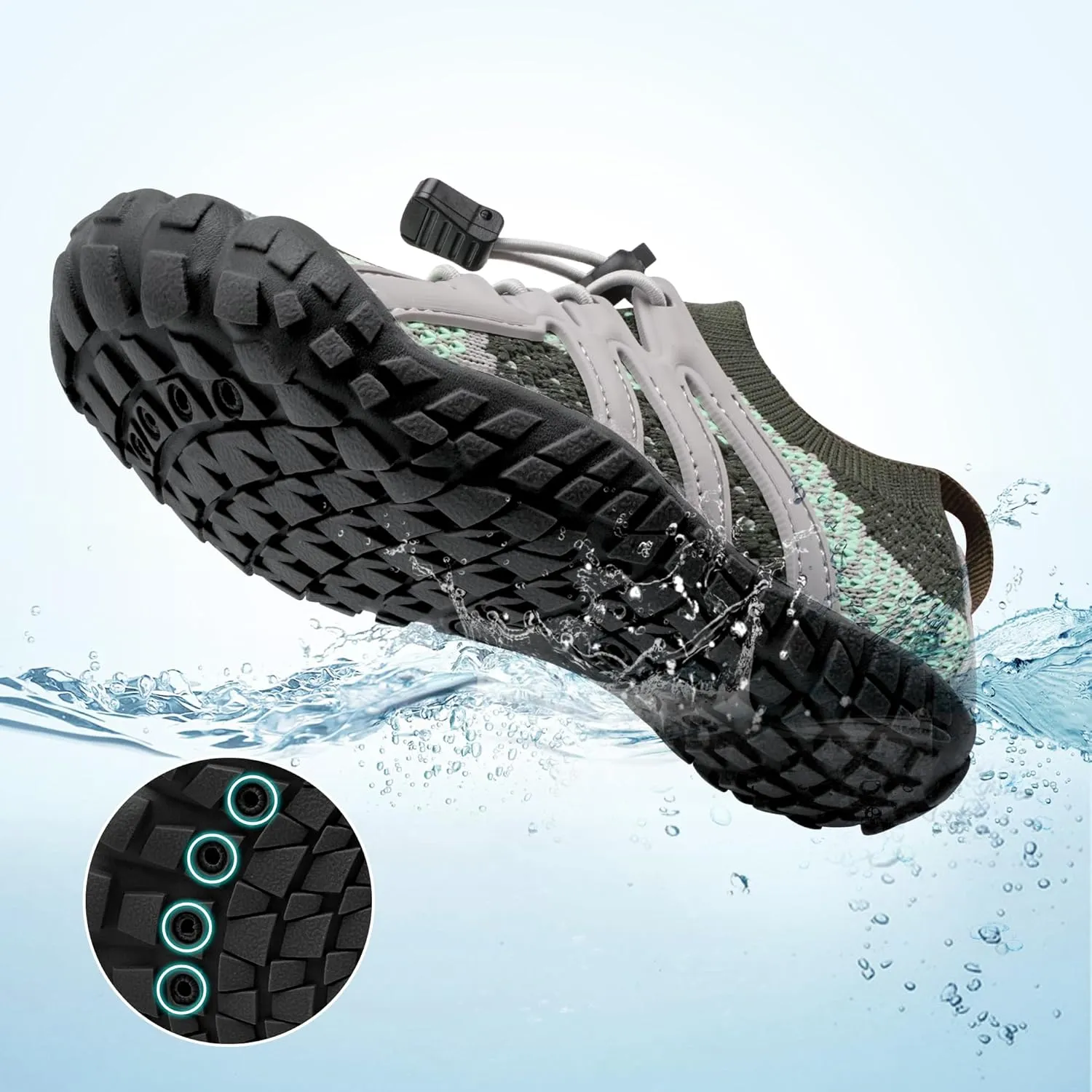 Stelle Water Shoes for Women Men Barefoot Shoes with Adjustable Laces Adult Quick-Dry Aqua Sock for Beach Swim Pool Hiking