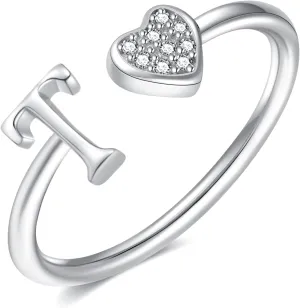 Sterling Silver Rings for Teen Girls - T Initial Rings for Teen Girls Non Tarnish Sterling Silver Rings for Teen Girls Dainty Initial Rings for Teen Girls Cute Rings for Teen Girls Rings Jewelry