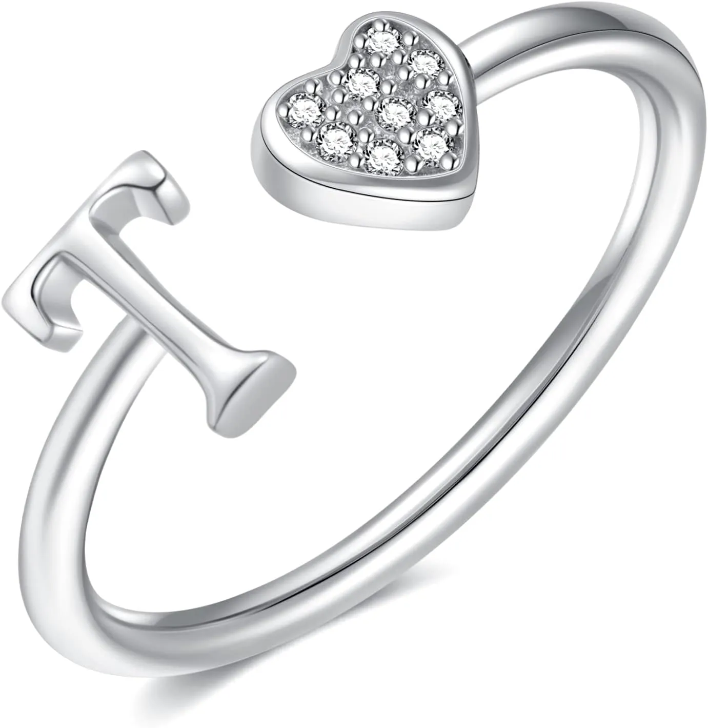 Sterling Silver Rings for Teen Girls - T Initial Rings for Teen Girls Non Tarnish Sterling Silver Rings for Teen Girls Dainty Initial Rings for Teen Girls Cute Rings for Teen Girls Rings Jewelry