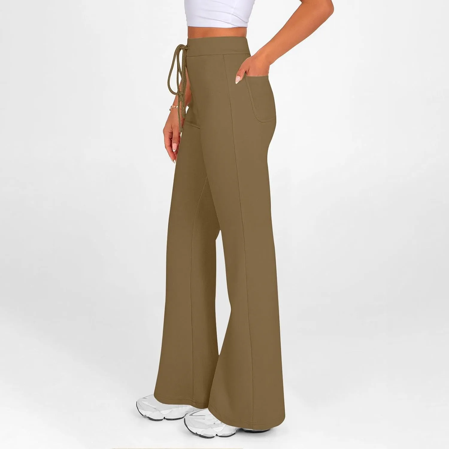 Stockings for Ladies Fall Summer Sport Athletic Yoga High Cut Flare Wide Leg Pants Leggings Stockings Women 2025