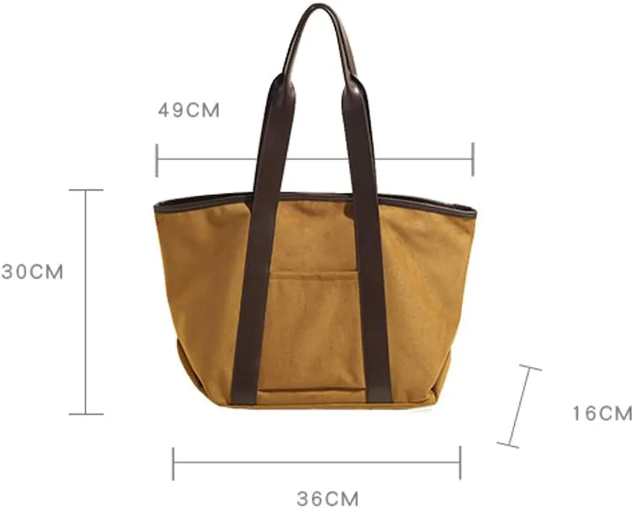 Suede Tote Bag Women Slouchy Shoulder Bag Vintage Hobo Bags Crossbody Purses Satchel Colleage Travel Tote Hnadbag