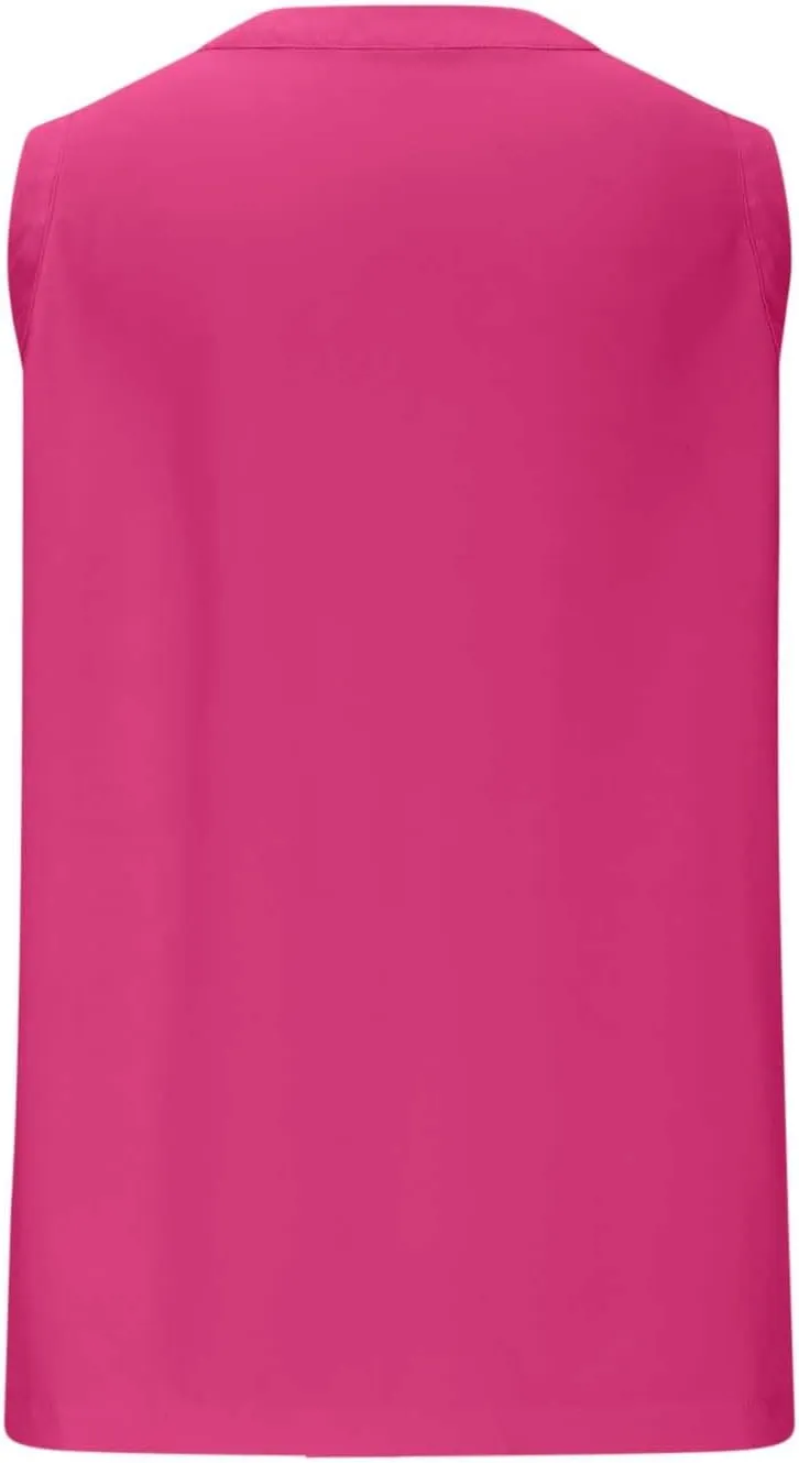 Tank Top for Women Tie Front Casual Sleeveless Crewneck Pleated Shirts Cute Flowy Loose Summer Going Out Tops 2025