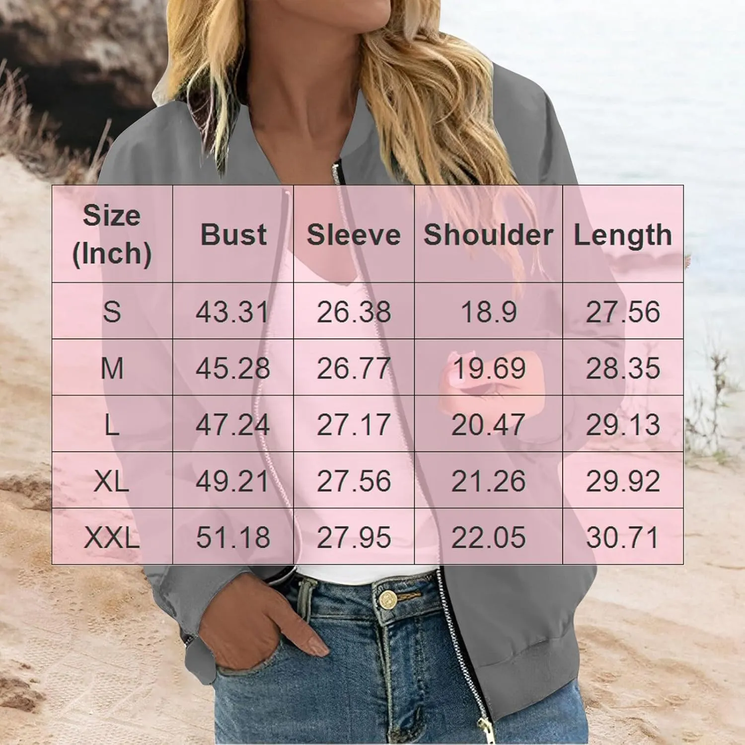 TWGONE Bomber Jacket Women Casual Floral Printed Zip Up Coat Trendy Stand Collar Jackets Lightweight Outerwear Tops