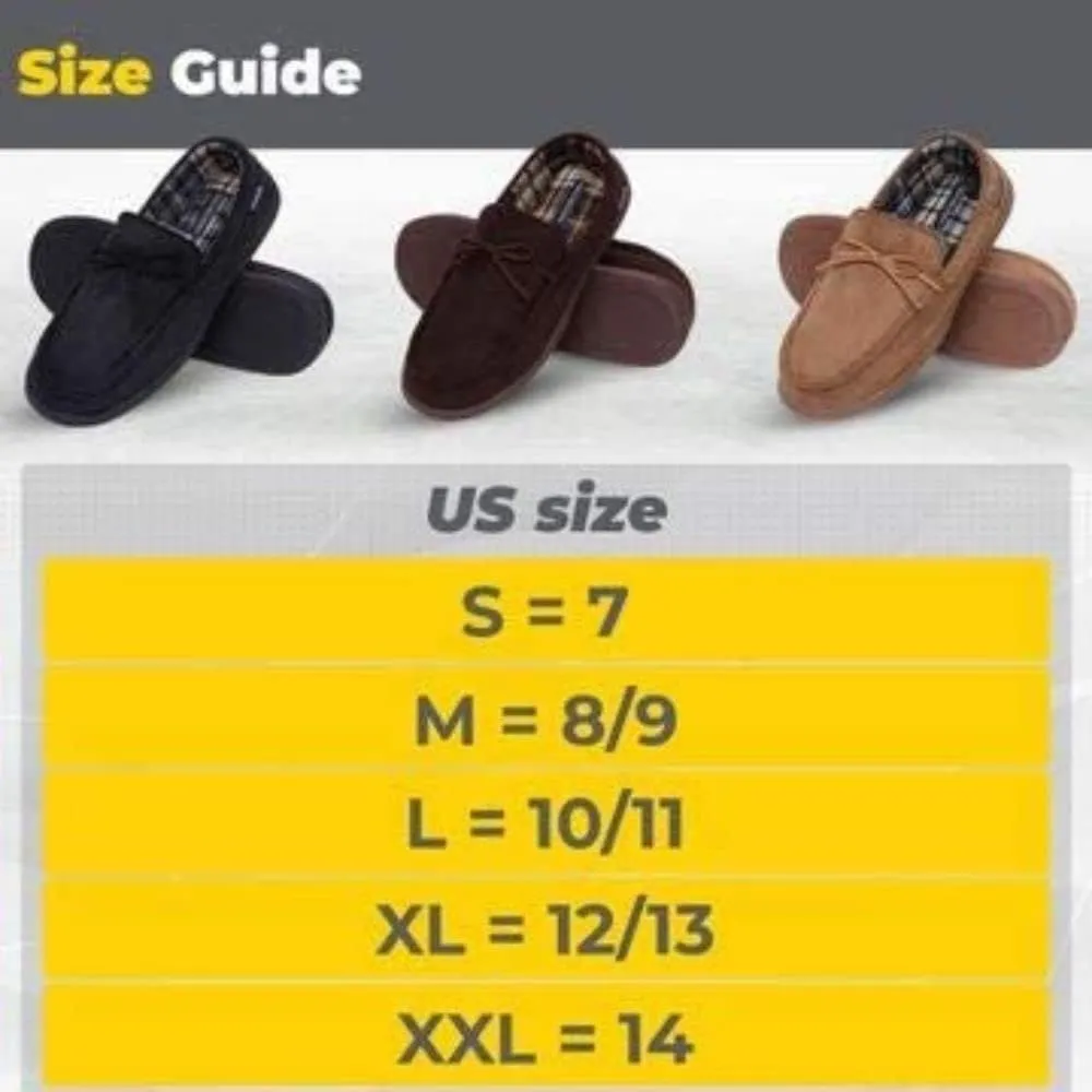 Van Heusen Men's Slippers Comfy Slip-On Micro Suede House with SoftFlannel Lining