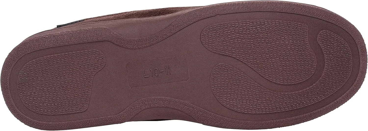 Van Heusen Men's Slippers Comfy Slip-On Micro Suede House with SoftFlannel Lining