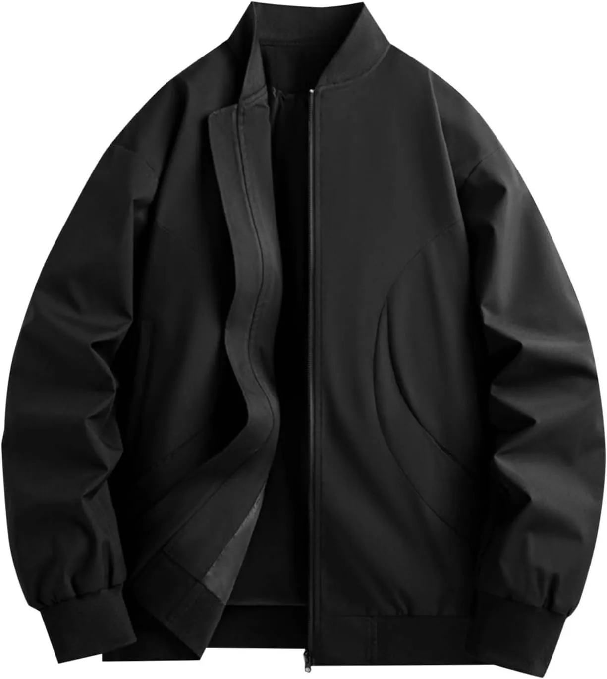 Varsity Jacket Men Casual Mens Windbreaker Jackets Lightweight Fashion Zip Up Jacket Mens Bomber Jacket Coat