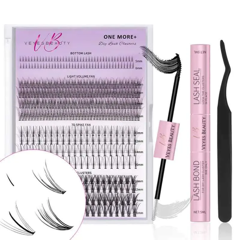Veyesbeauty Clusters ONE MORE  DIY Lash | Bottom Lash | 7D 20D Cluster Lashes Eyelashes Makeup