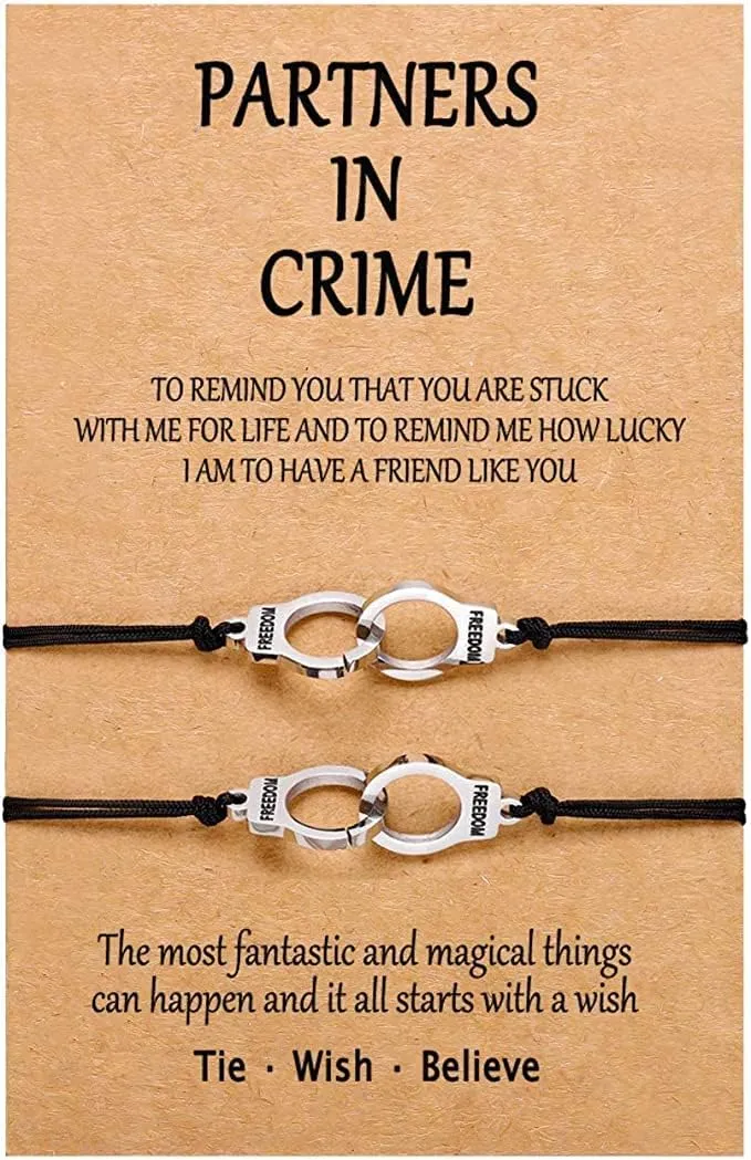 VGWON Pinky Promise Bracelets for Best Friends Matching Bracelets for Couples Lovers Boyfriend Girlfriend Gift Friendship Bracelets Adjustable Length Handcuffs 2pc/set