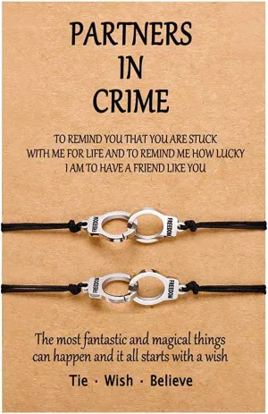 VGWON Pinky Promise Bracelets for Best Friends Matching Bracelets for Couples Lovers Boyfriend Girlfriend Gift Friendship Bracelets Adjustable Length Handcuffs 2pc/set