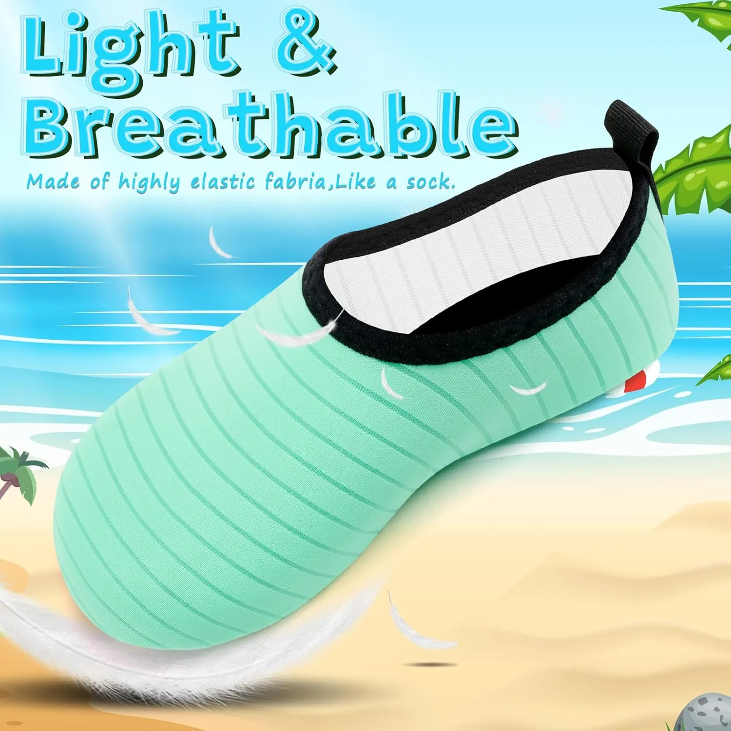 VIFUUR Kids Water Shoes Girls Boys Quick Dry Aqua Socks for Beach Swim Outdoor Sports