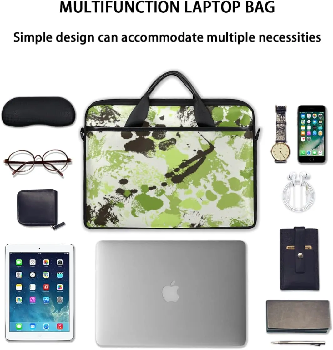 Vintage Gold Letter Laptop Shoulder Messenger Bag Waterproof Laptop Briefcase with Handle and Padded Strap Case Sleeve