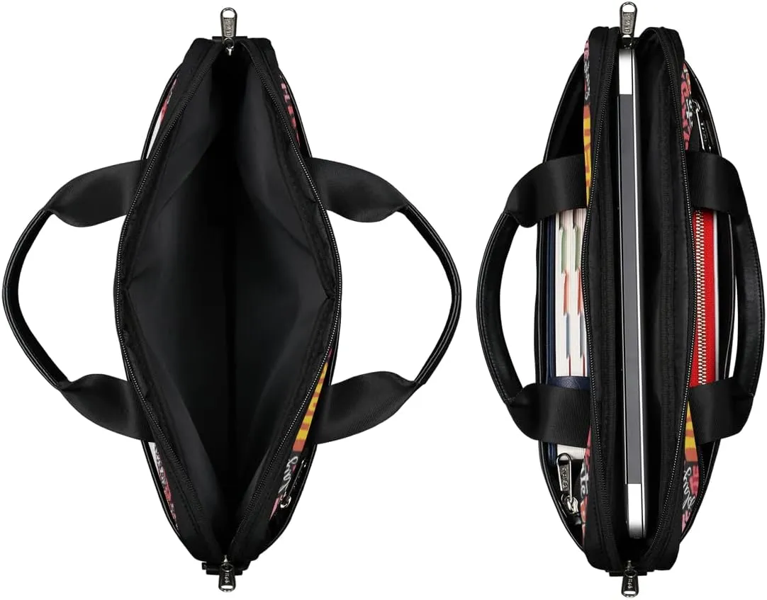 Vintage Graffiti Valentine Laptop Shoulder Messenger Bag Waterproof Laptop Briefcase with Handle and Padded Strap Case Sleeve
