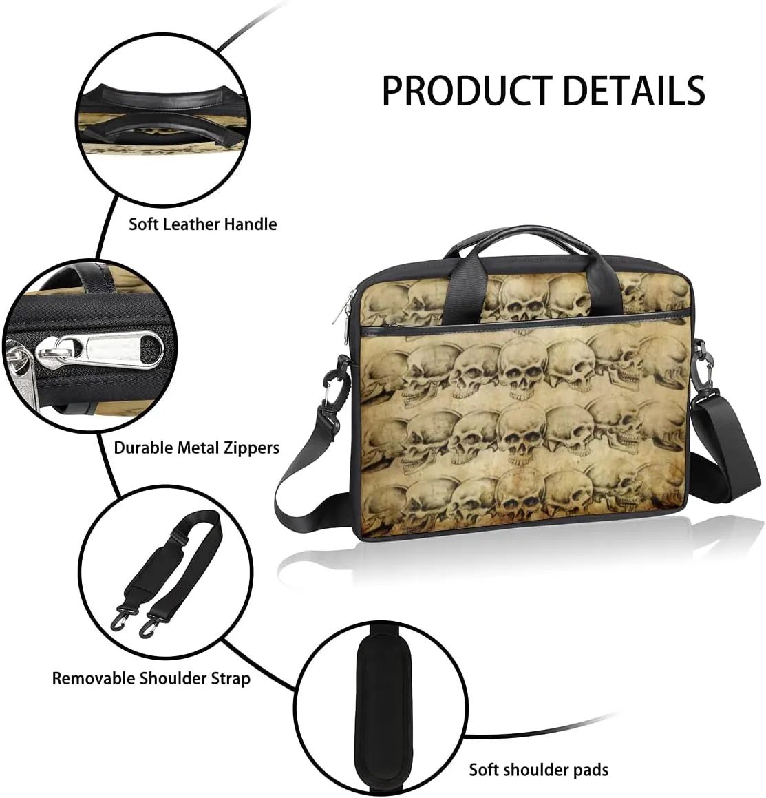 Vintage Graffiti Valentine Laptop Shoulder Messenger Bag Waterproof Laptop Briefcase with Handle and Padded Strap Case Sleeve