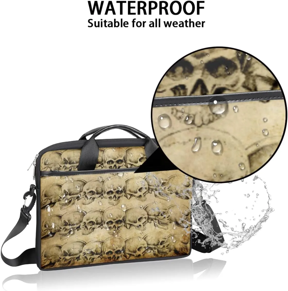 Vintage Graffiti Valentine Laptop Shoulder Messenger Bag Waterproof Laptop Briefcase with Handle and Padded Strap Case Sleeve