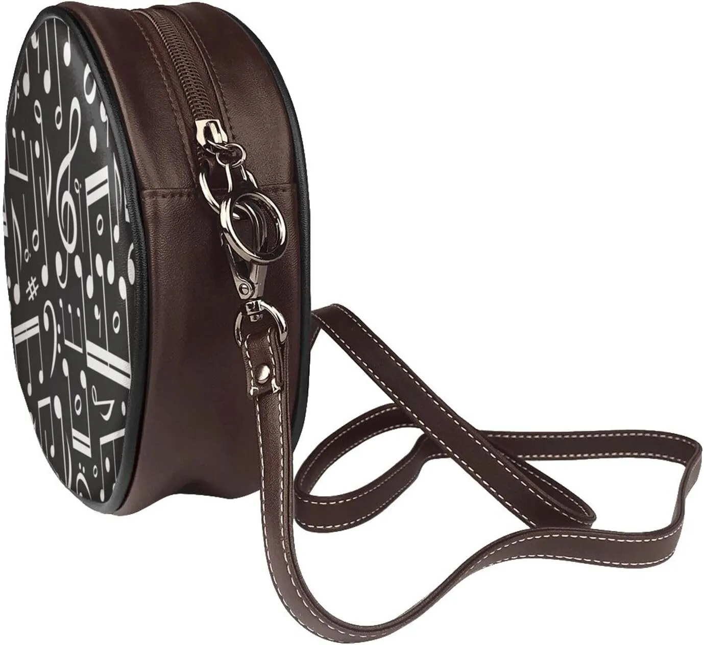 Vintage Shoulder Bag Crossbody Handbag, Small PU Leather Shoulder Bag, Circle Handbag for Women