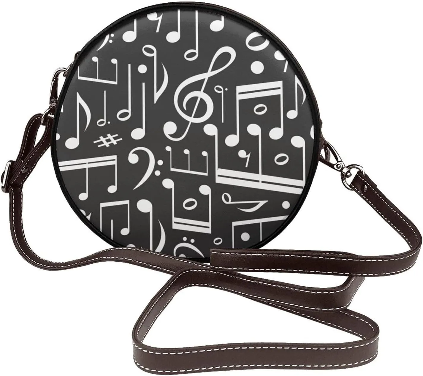 Vintage Shoulder Bag Crossbody Handbag, Small PU Leather Shoulder Bag, Circle Handbag for Women