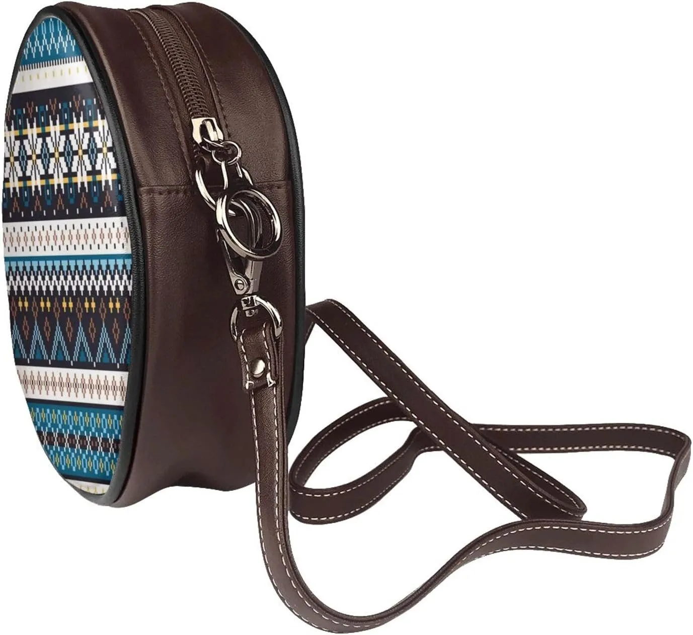 Vintage Shoulder Bag Crossbody Handbag, Small PU Leather Shoulder Bag, Circle Handbag for Women
