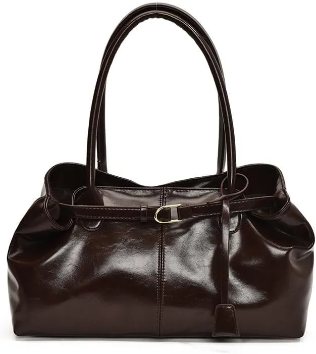Vintage Tote Bag Large Capacity Shoulder Handbag Underarm Bag Hobo Bag Casual Satchel Purse Work Bag for Women