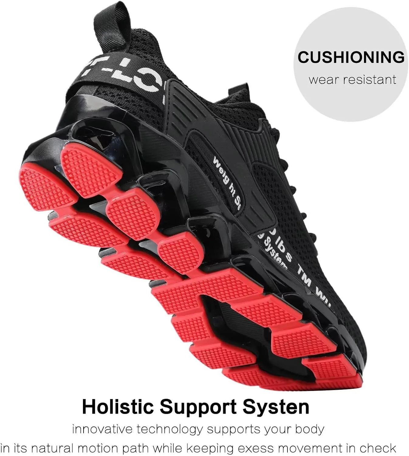 Vooncosir Men's Fashion Sneakers Breathable Mesh Running Shoes Blade Non Slip Soft Sole Casual Athletic Walking Shoes