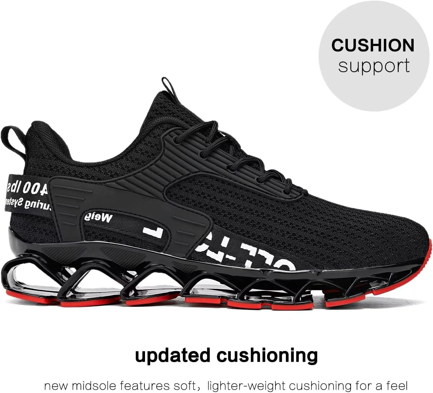 Vooncosir Men's Fashion Sneakers Breathable Mesh Running Shoes Blade Non Slip Soft Sole Casual Athletic Walking Shoes