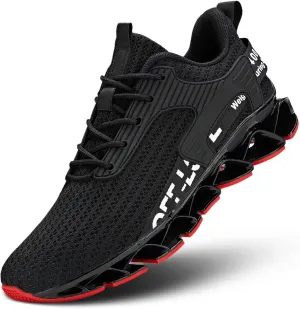 Vooncosir Men's Fashion Sneakers Breathable Mesh Running Shoes Blade Non Slip Soft Sole Casual Athletic Walking Shoes
