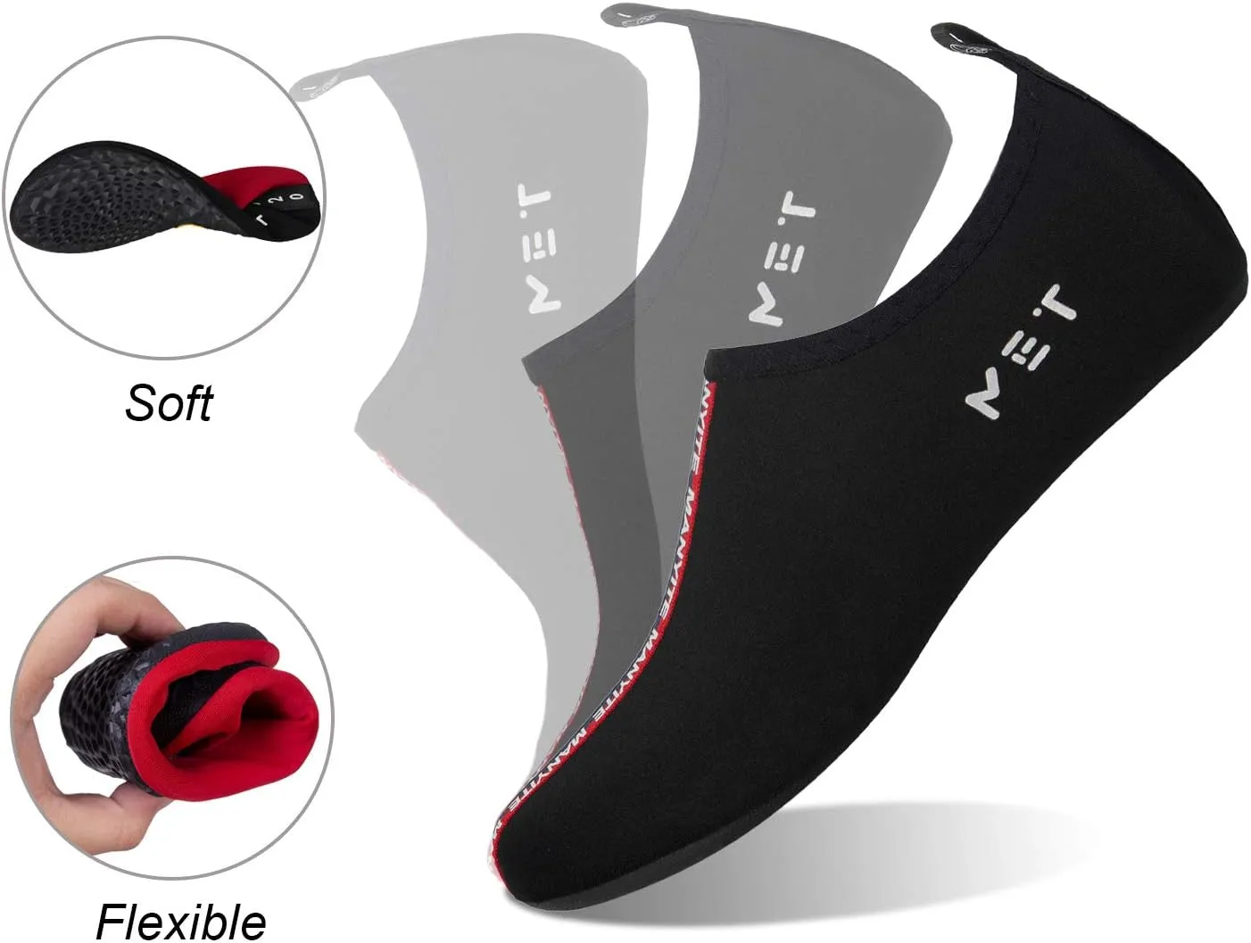 WateLves Water Shoes for Womens Mens Barefoot Quick-Dry Aqua Socks for Beach Swim Surf Yoga Exercise New Translucent Color Soles