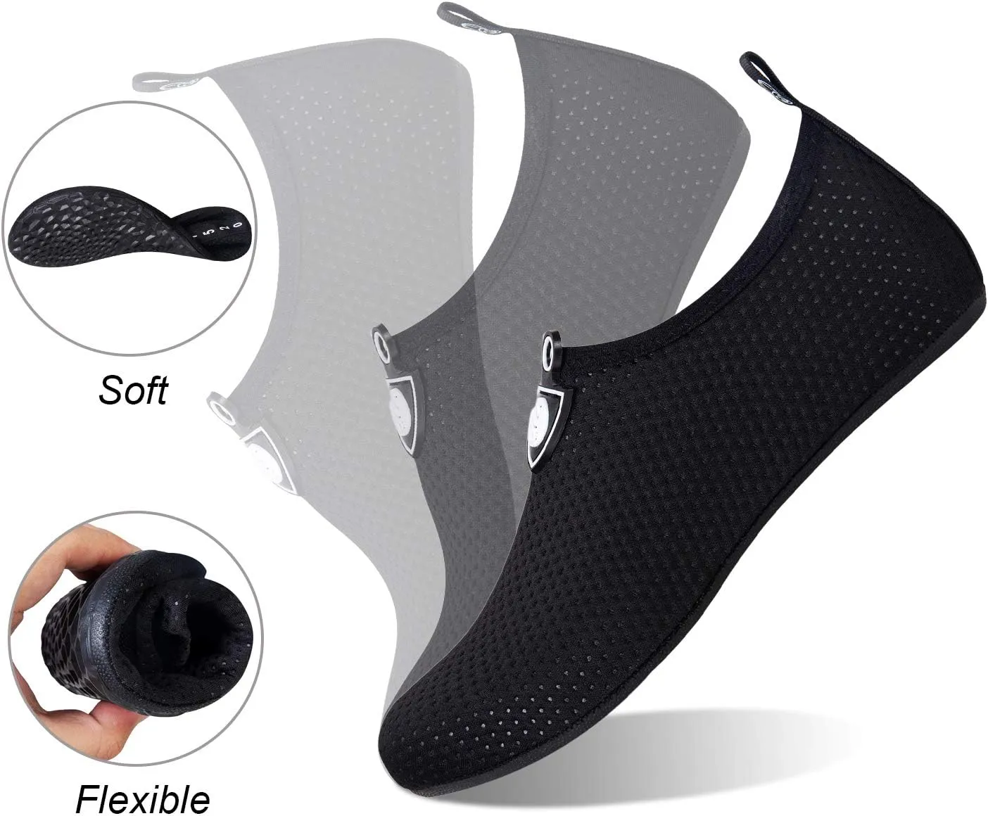 WateLves Water Shoes for Womens Mens Barefoot Quick-Dry Aqua Socks for Beach Swim Surf Yoga Exercise New Translucent Color Soles