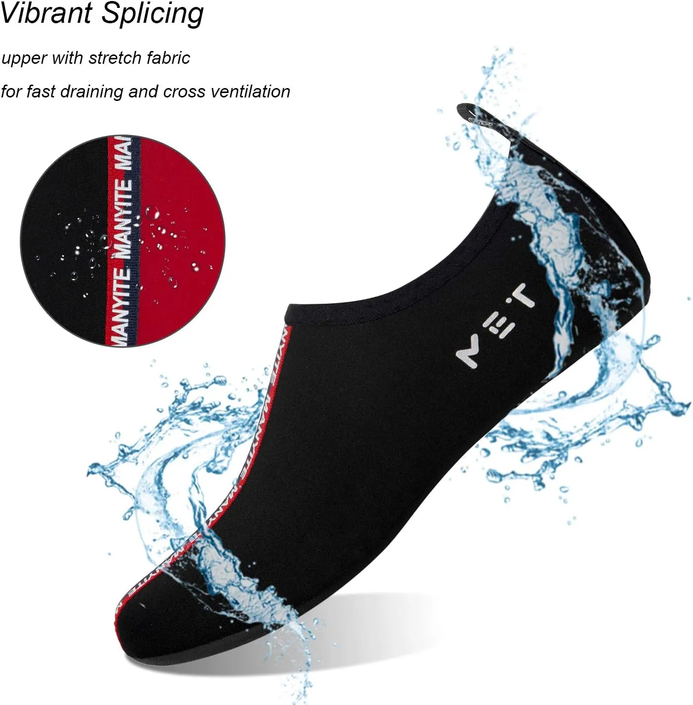 WateLves Water Shoes for Womens Mens Barefoot Quick-Dry Aqua Socks for Beach Swim Surf Yoga Exercise New Translucent Color Soles